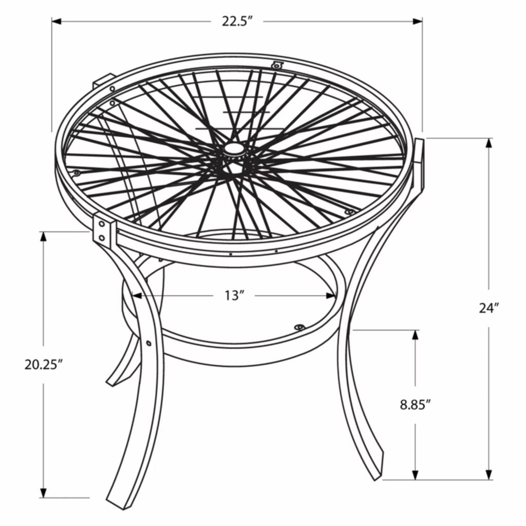 Round Clear Tempered Glass Accent Table D291562