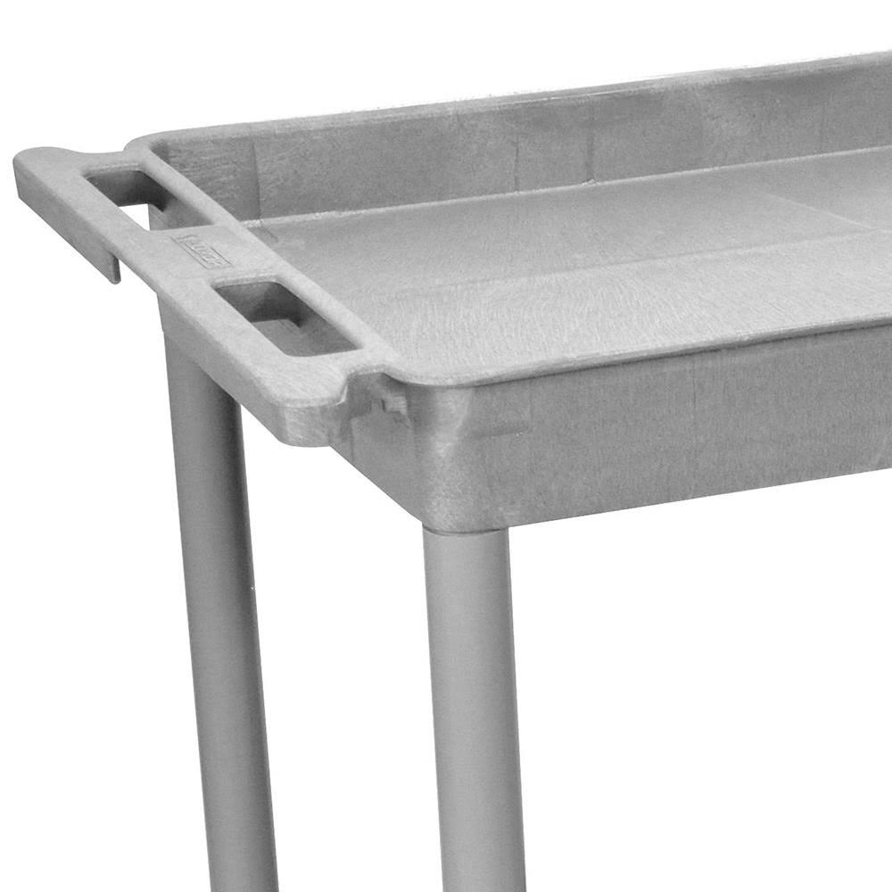 Gray 2 Shelf Utility Tub Cart C4718