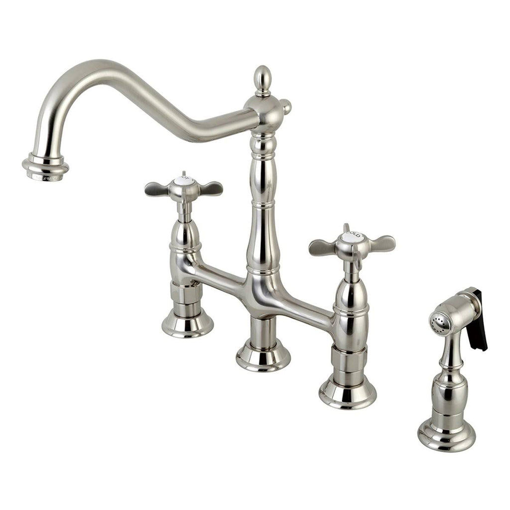 Oil Rubbed Bronze Kitchen Faucet with Brass Sprayer C444769