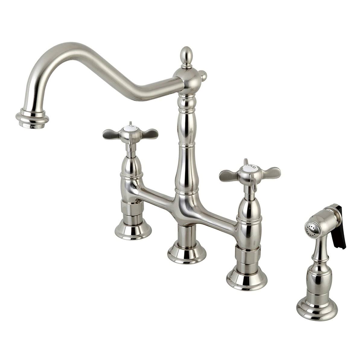 Oil Rubbed Bronze Kitchen Faucet with Brass Sprayer C444769