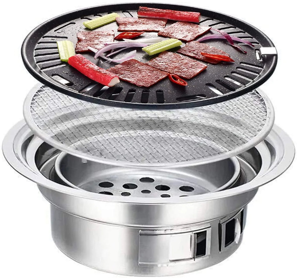 Portable Round Charcoal BBQ Grill B46378