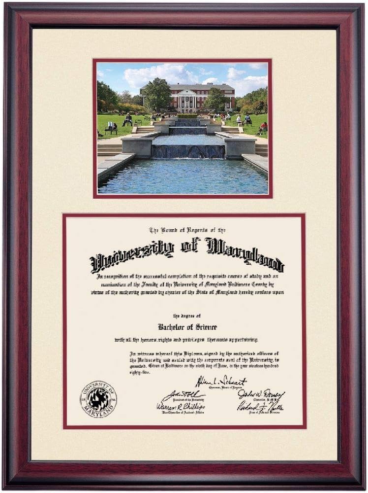Black/Cherry Mat 13 x 17 Diploma Frame Q237