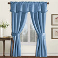 Blue Room Darkening Drapery Set with Valance H513