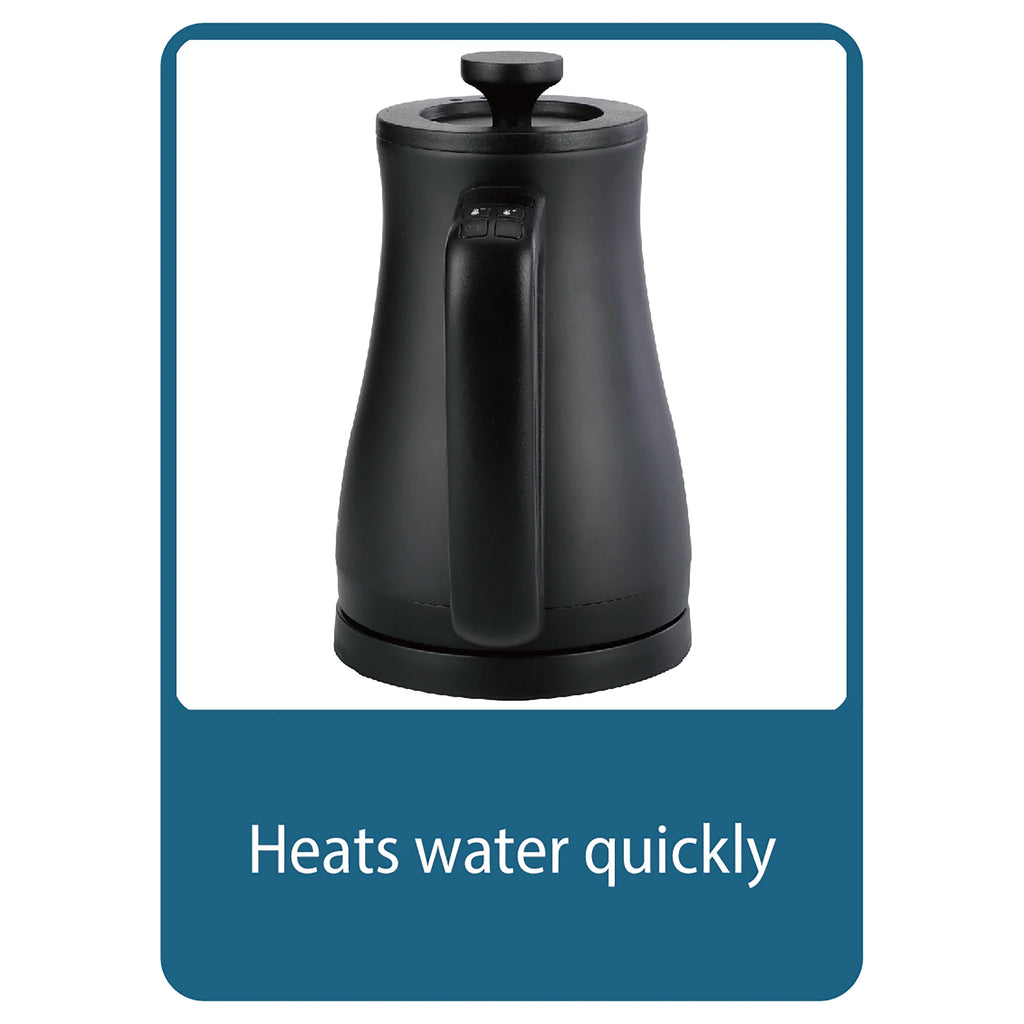 Black 1 Liter Gooseneck Electric Kettle Q8169