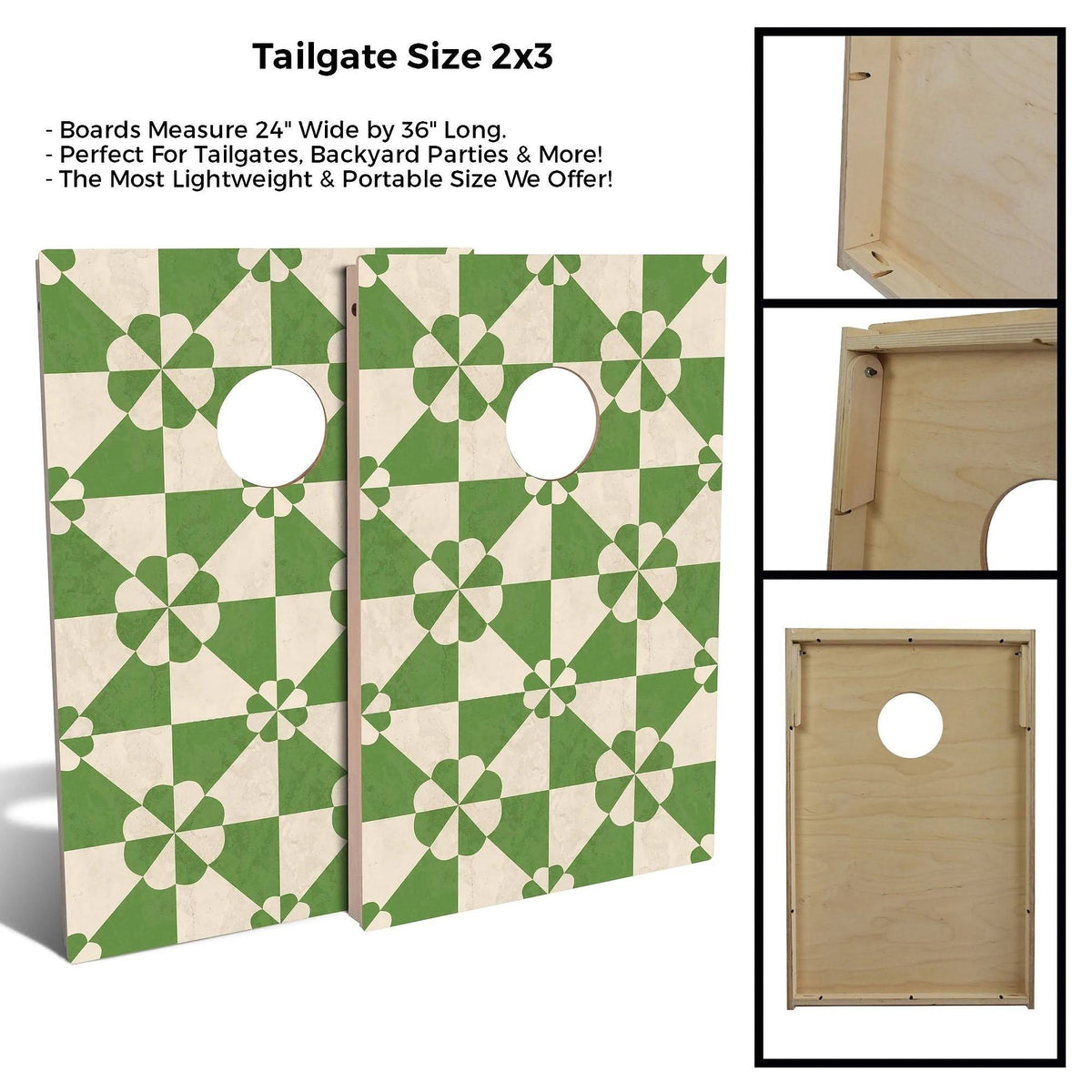Green Tile Cornhole Set with Carrying Case C156045