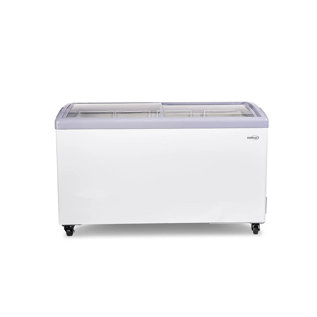 9.5 cu. ft. Curved Glass Top Chest Freezer White Q818