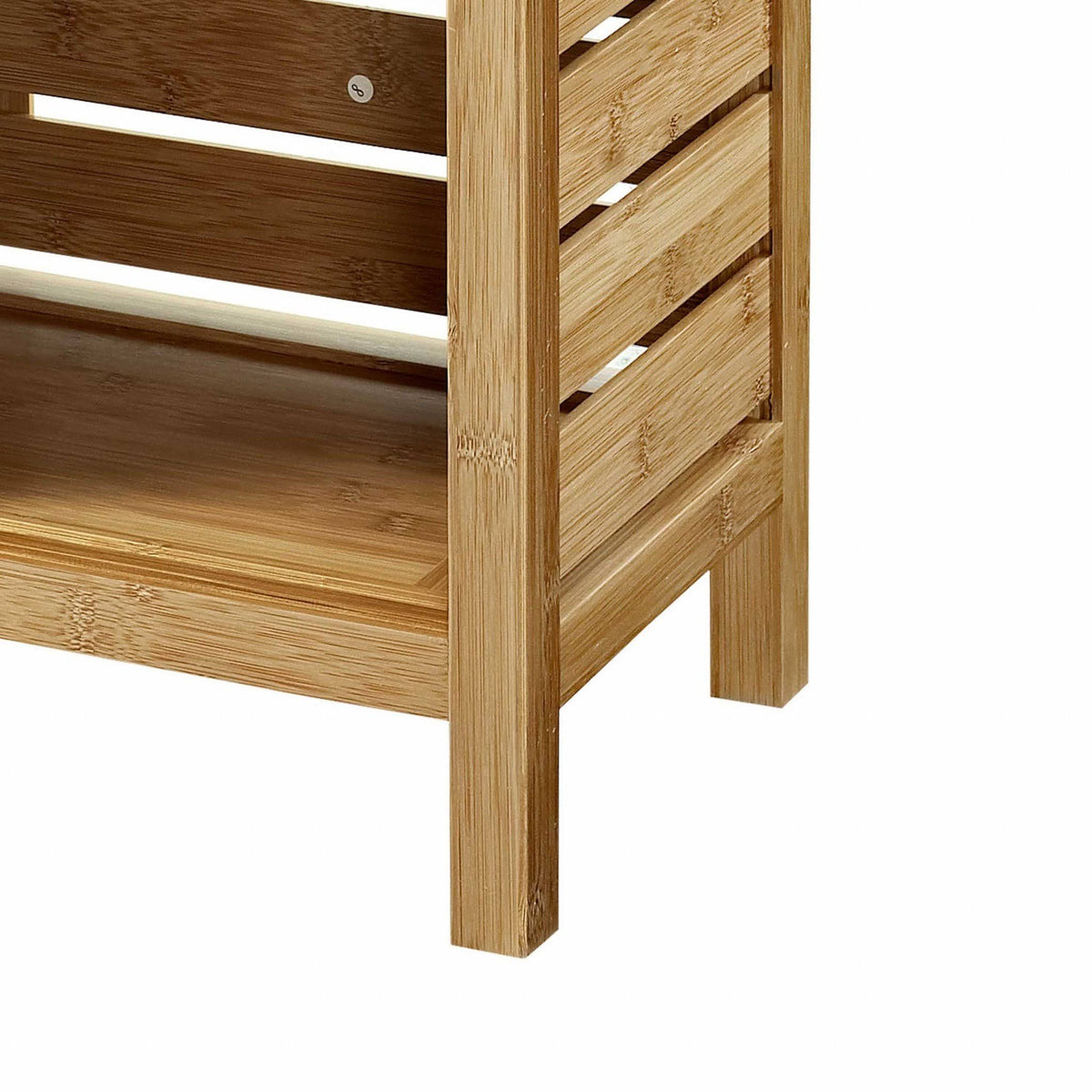 Bamboo Floor Cabinet with 2 Sliding Doors and 3 Shelves Brown O459397