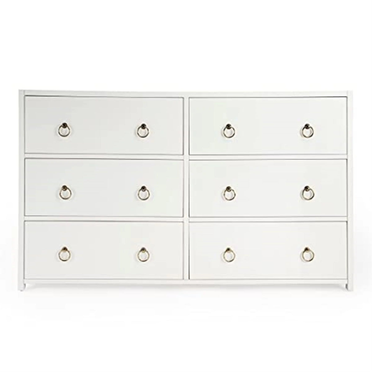 White Wood 6 Drawer Chest U3271