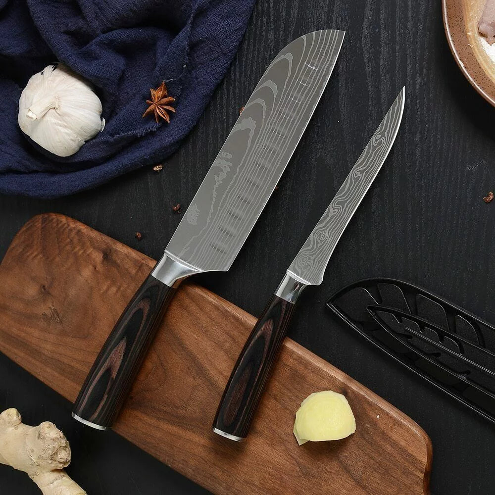 8 Pieces 3.5-8 Inch 440A Stainless Steel Kitchen Chef Knife Set A615129