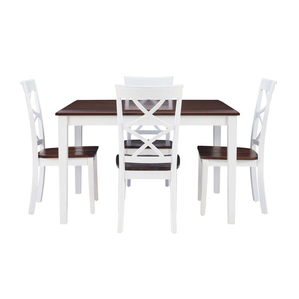 5-Piece Cherry and White Dining Set T592