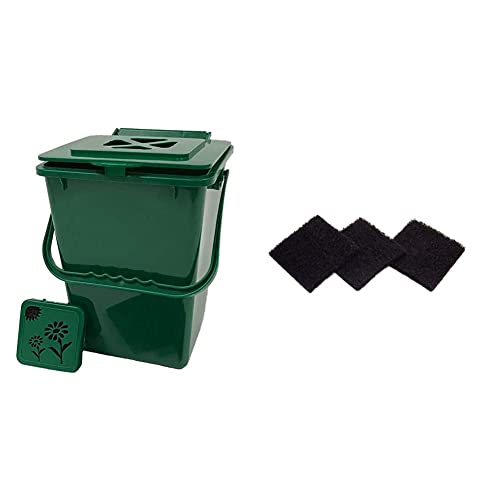 2.4 Gallon Green Kitchen Compost Pail F686546
