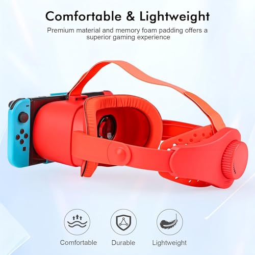 Red & Blue VR Headset with Adjustable HD Lenses and Head Strap O26688