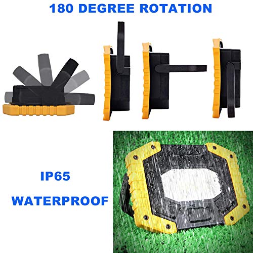 Rechargeable 2 Pack 30W 2000LM Portable Cordless Waterproof LED Work Light V839