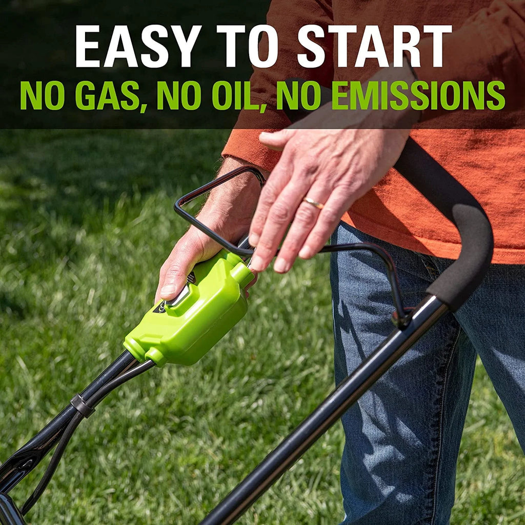 48V 17 Battery-Powered Push Lawn Mower with 2 x 24V 4Ah Batteries M653