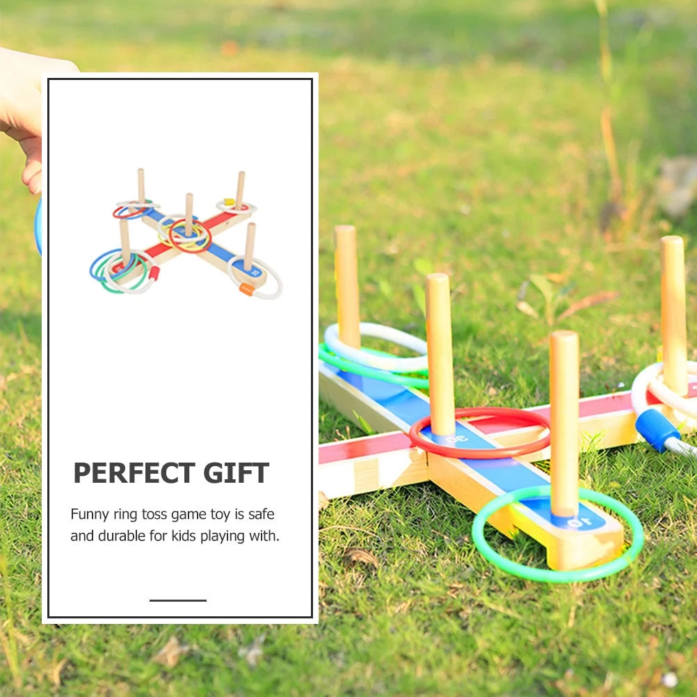 Ring Toss Toy Wood Rope Child Puzzle Toys X70293
