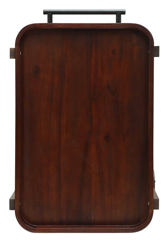 Brown and Mahogany Bar Cart H73701