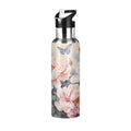 Pink Flowers and Butterflies Stainless Steel Insulated Water Bottle Q1917
