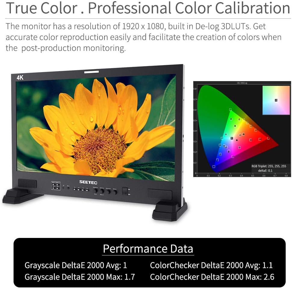 21.5 Inch 3G-SDI 4K HDMI Broadcast Studio Monitor W8074
