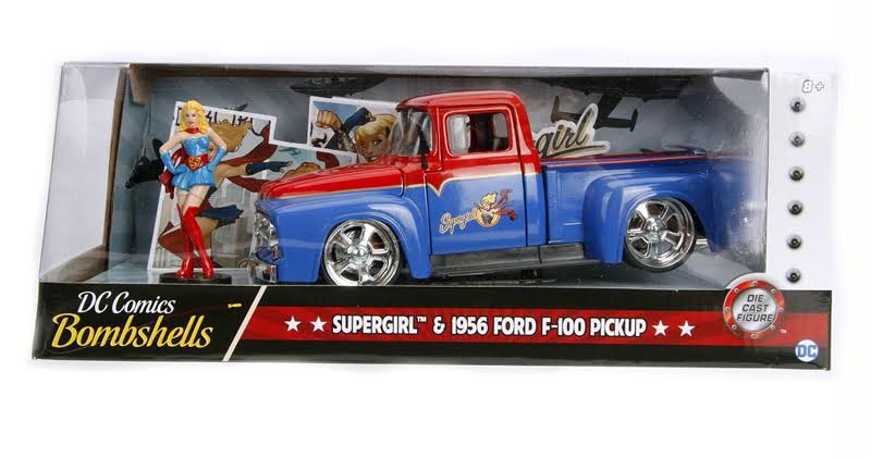 Die Cast Supergirl & 1956 Ford F-100 Pickup K57401