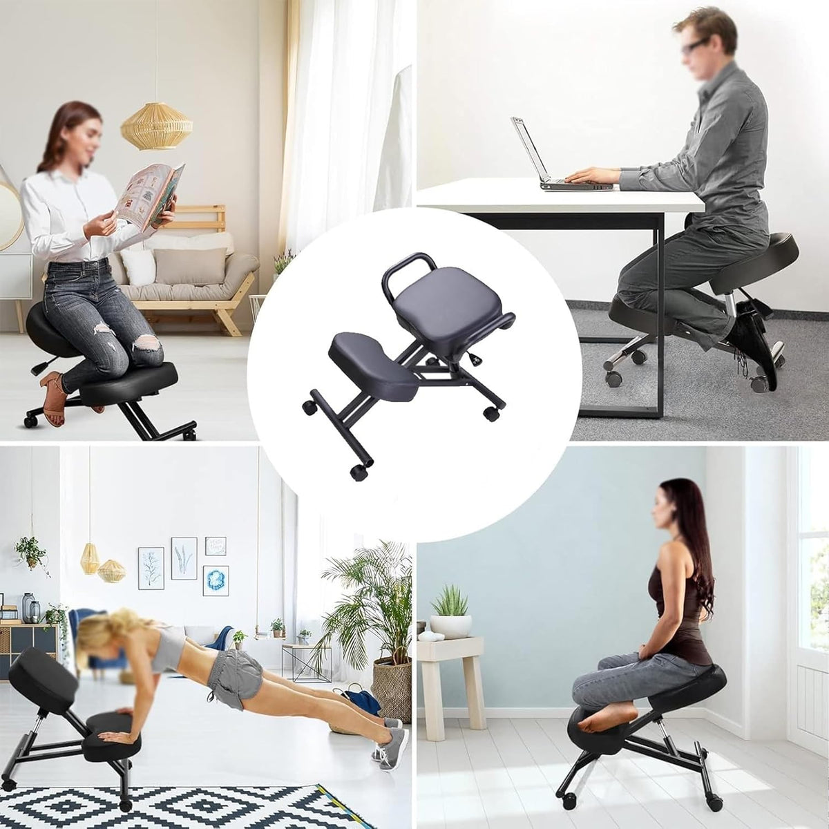 Ergonomic Kneeling Chair with Arm P1344