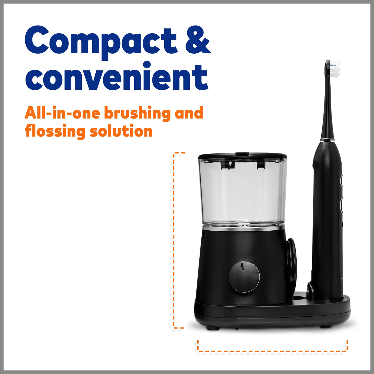 Black Electric Toothbrush and Water Flosser Combo O29419