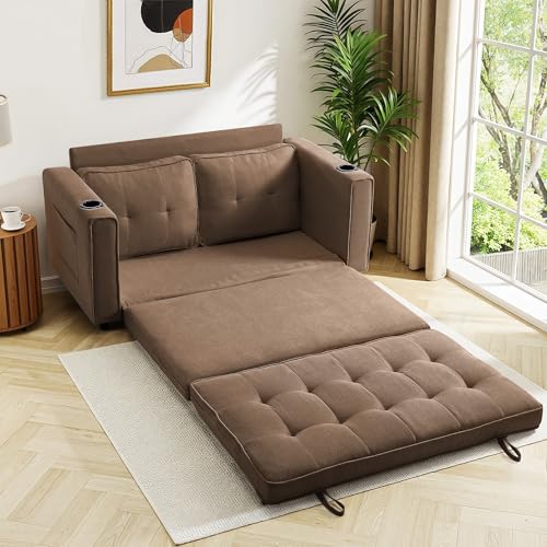 Dark Blue Convertible Sleeper Sofa A7929