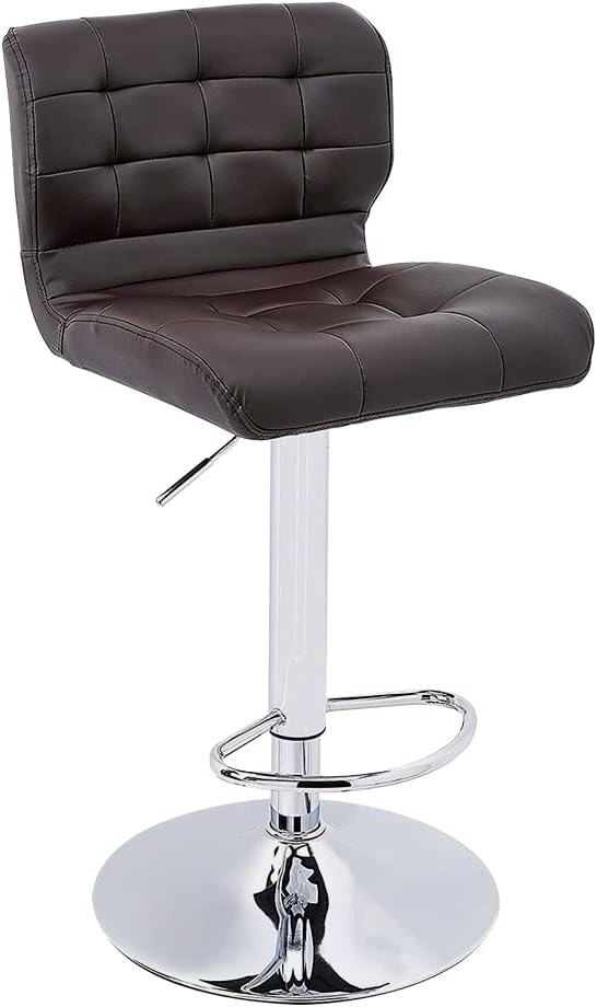 Light Brown Adjustable Swivel Bar Stool Set of 2 K502
