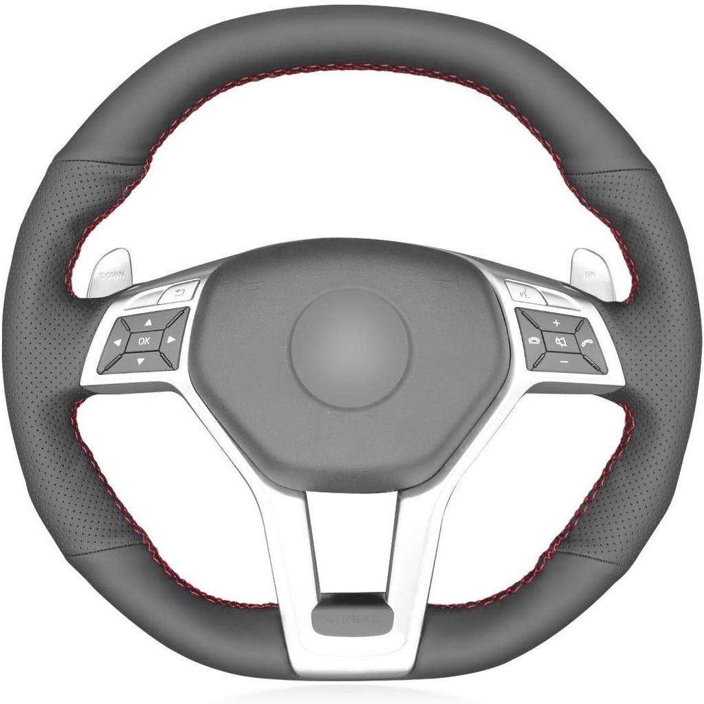 Black Suede Steering Wheel Cover G201745