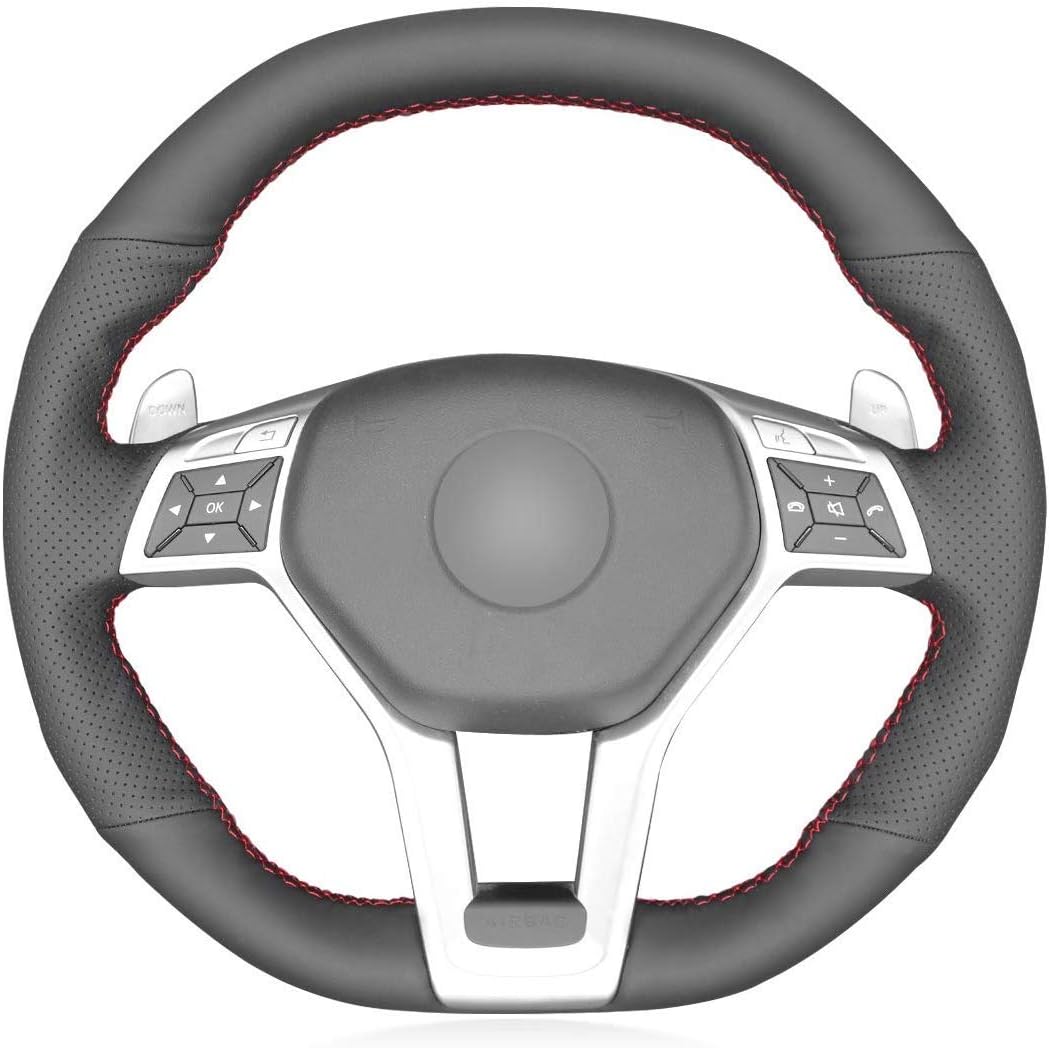 Black Suede Steering Wheel Cover G201745