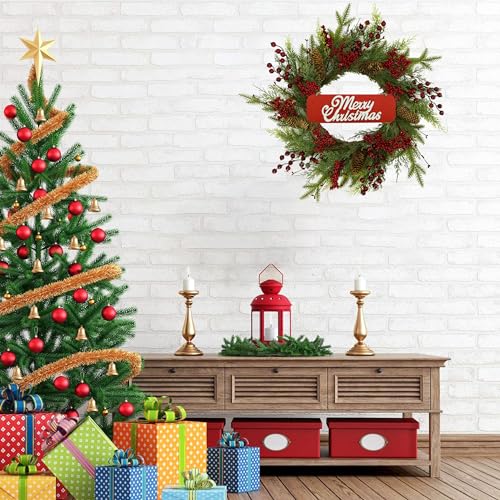Artificial Christmas Wreaths with Berry Pine Cones Pine Needles W712183