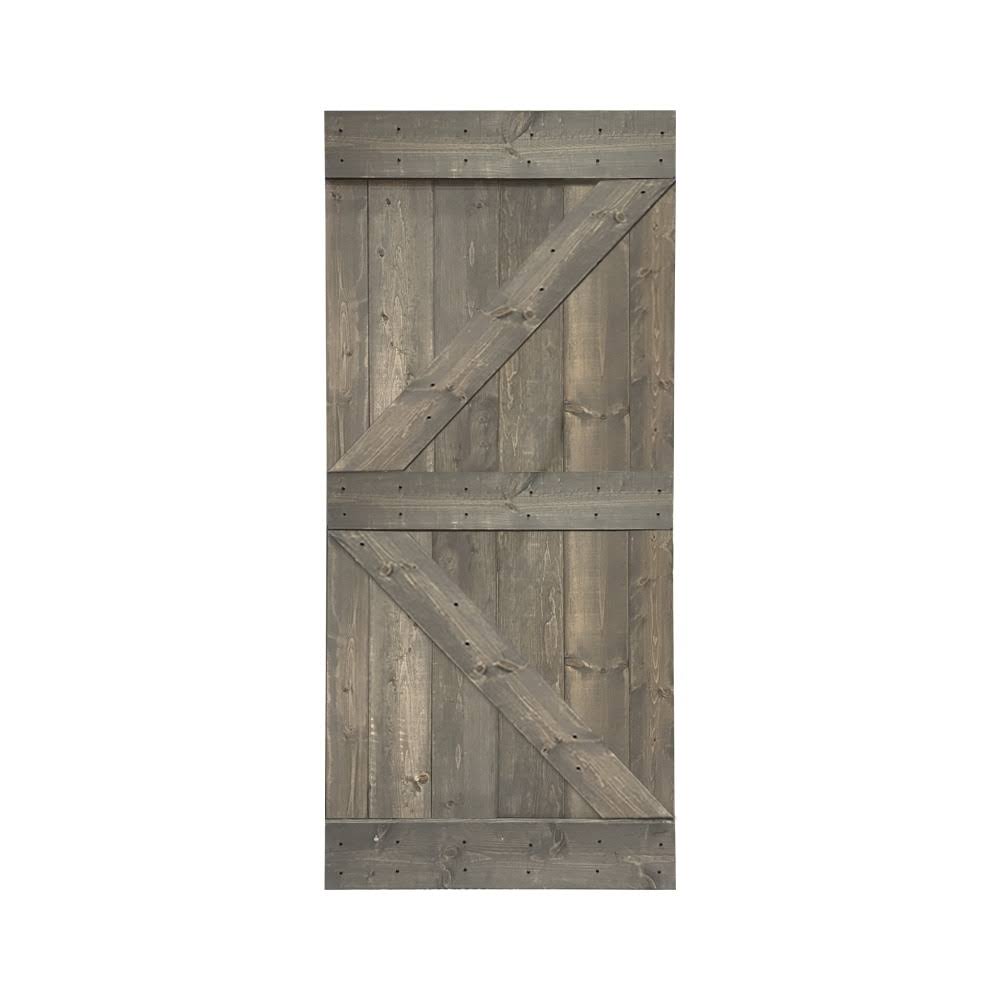 Red Walnut Stained Solid Pine Wood Interior Sliding Barn Door Slab G2905