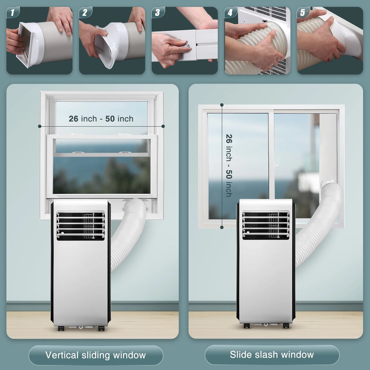 5,000 BTU Portable Air Conditioner Dehumidifier Fan I538