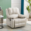 38.19" Wide Manual Swivel Rocker Recliner Chair with Massager and Heat P19712