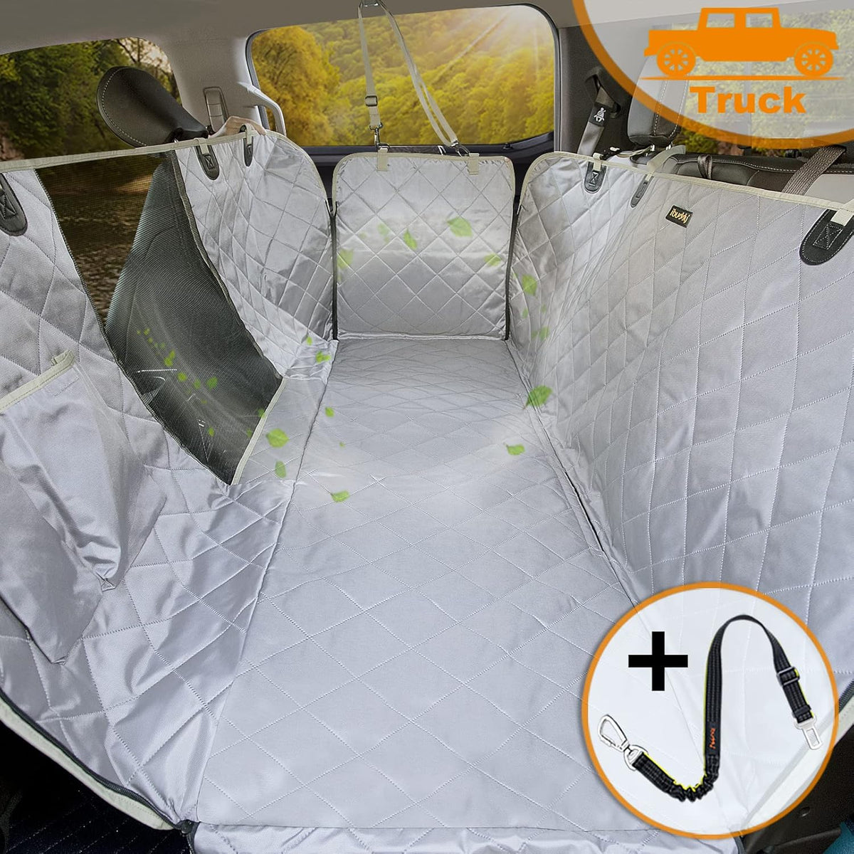 Waterproof Dog Car Seat Cover with Mesh Window I472