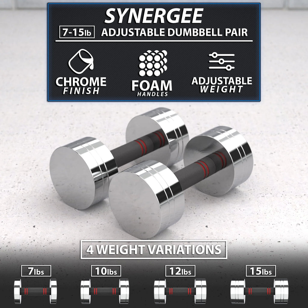 Adjustable Dumbbell Set with Foam Handles Y191