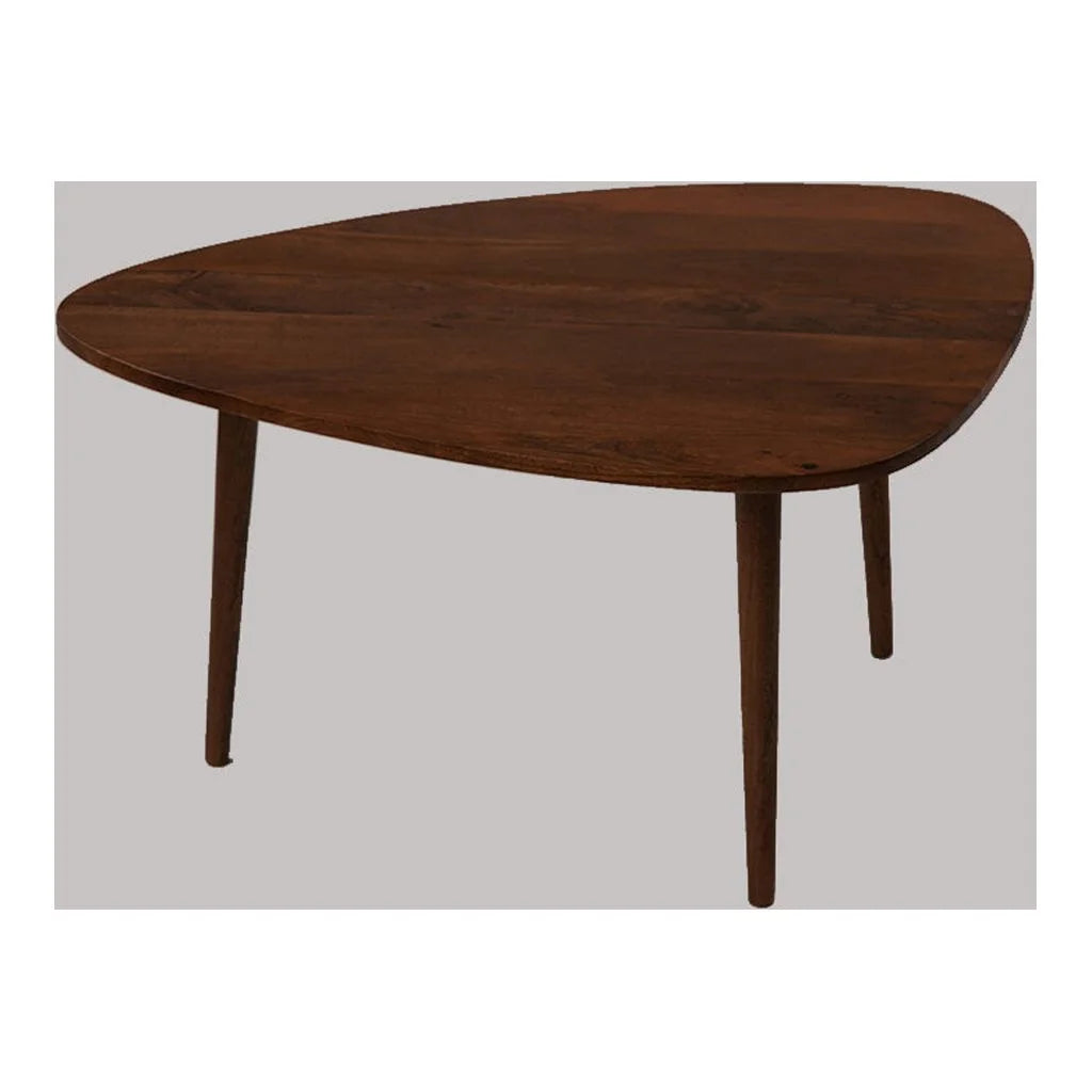 Handmade Light Walnut Drop Shaped Wood Coffee Table K118