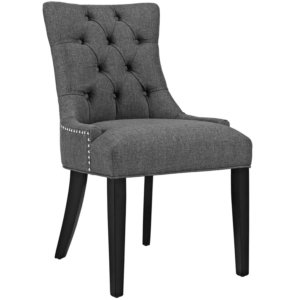 Tufted Fabric Dining Chair in Gray E76438