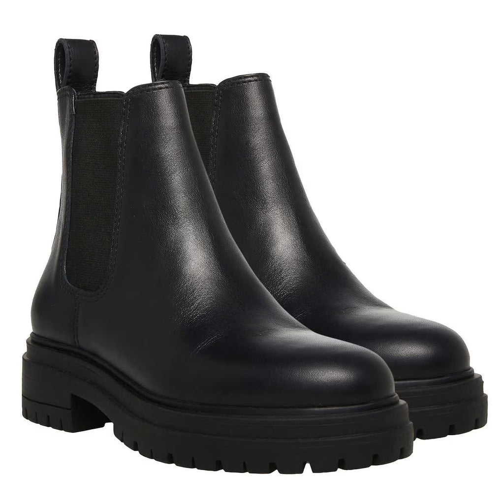 Black Genuine Leather Chelsea Booties I5831