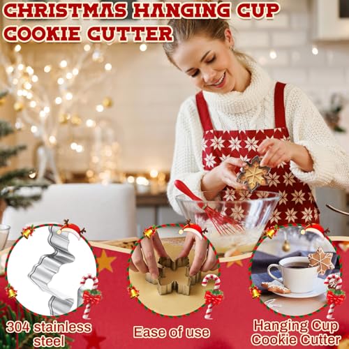 7 Pcs Stainless Steel Christmas Mug Topper Cookie Cutters F634