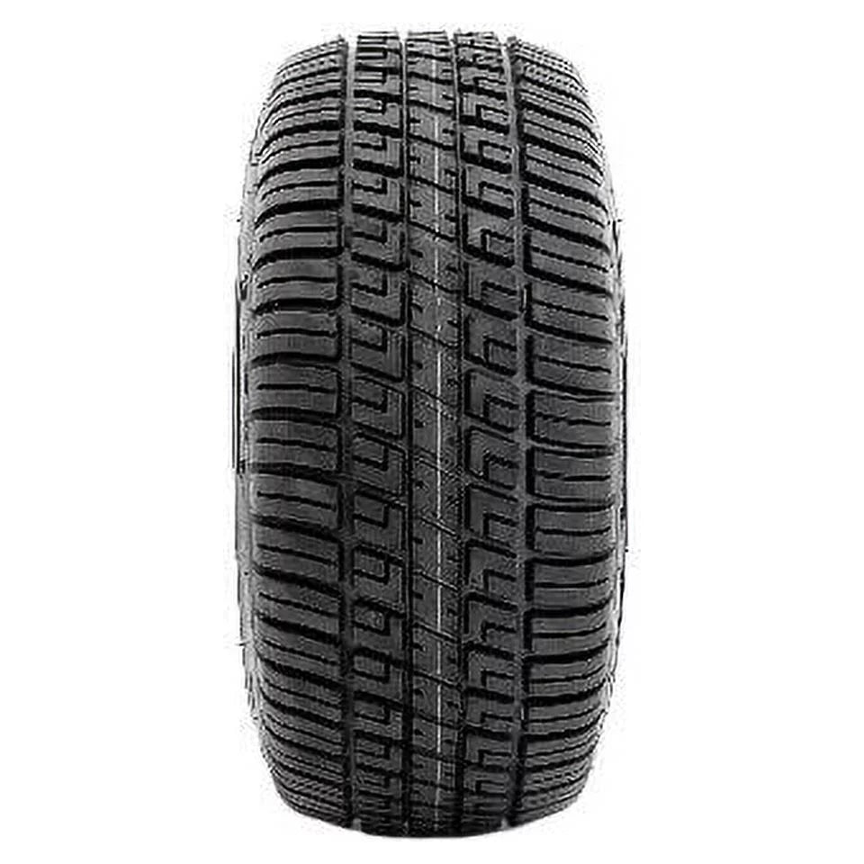 12 inch Black Machined Golf Cart Wheel with Street Tire Set of 4 Y7758