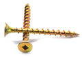 #8 x 3x22 Deck Screw Square Drive Bugle Head Yellow Zinc Plated 1000 Pk V6001