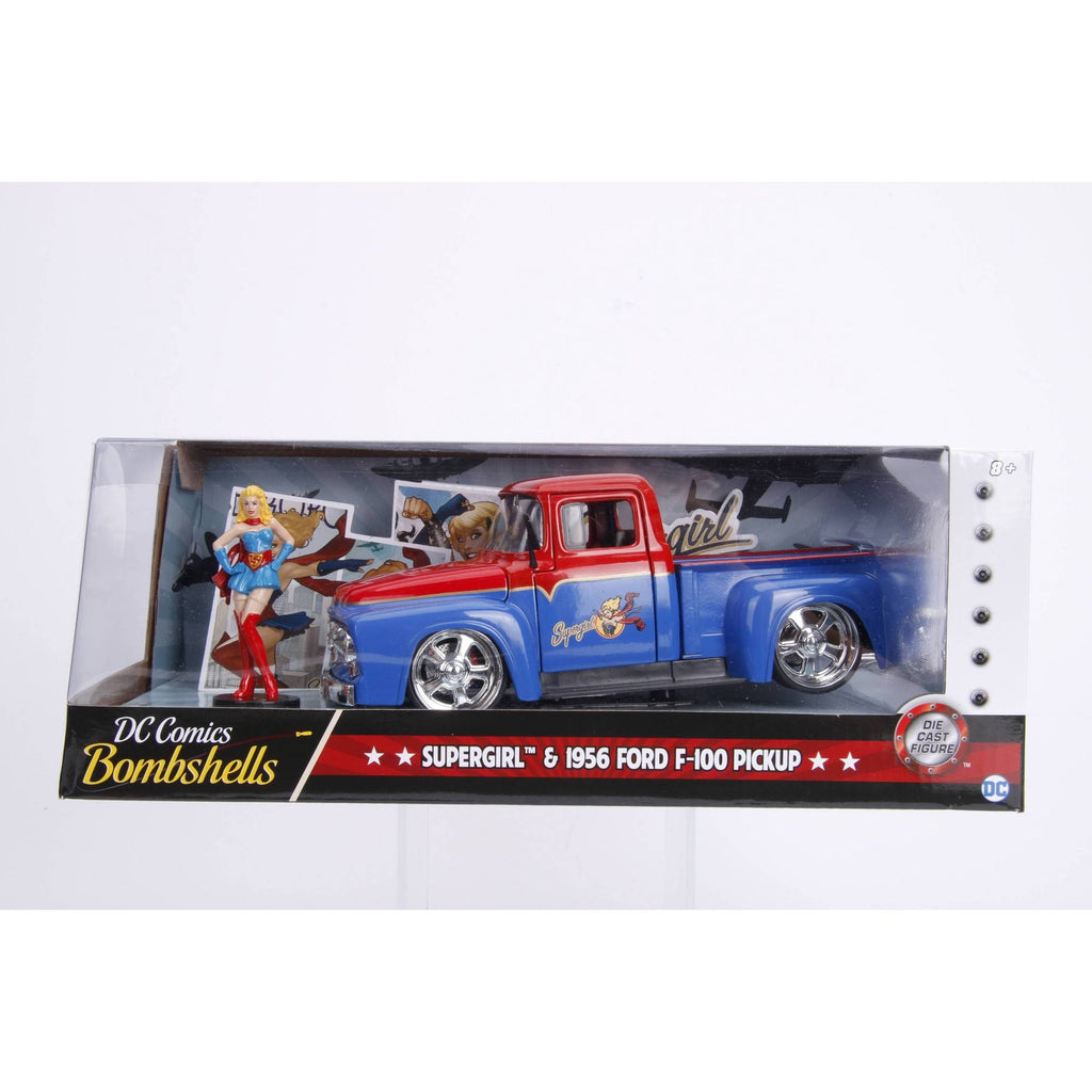 Die Cast Supergirl & 1956 Ford F-100 Pickup K57401