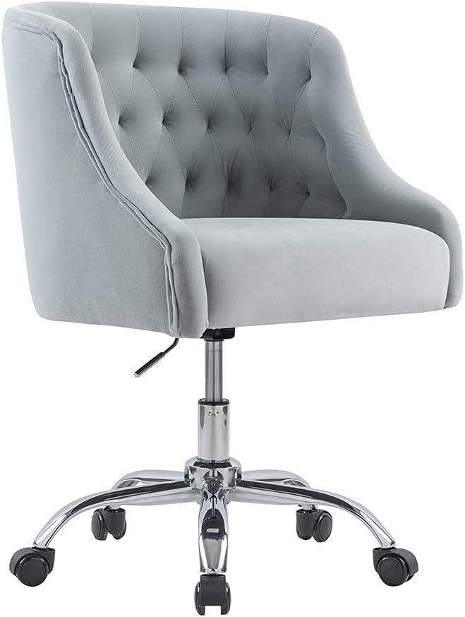Pink Velvet Height Adjustable Office Chair O248