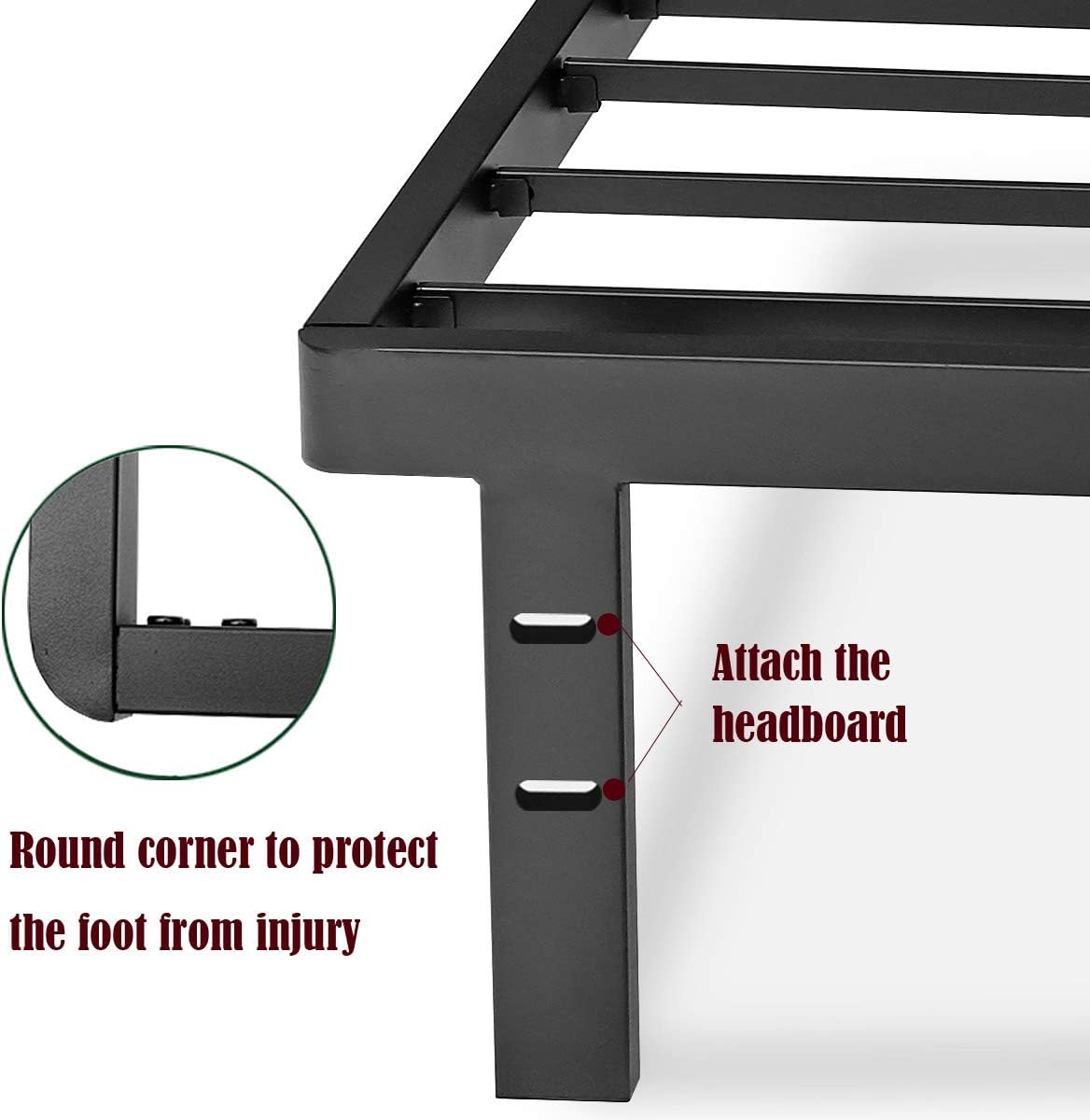 California King Platform Bed Frame with Storage Heavy Duty Metal H5103