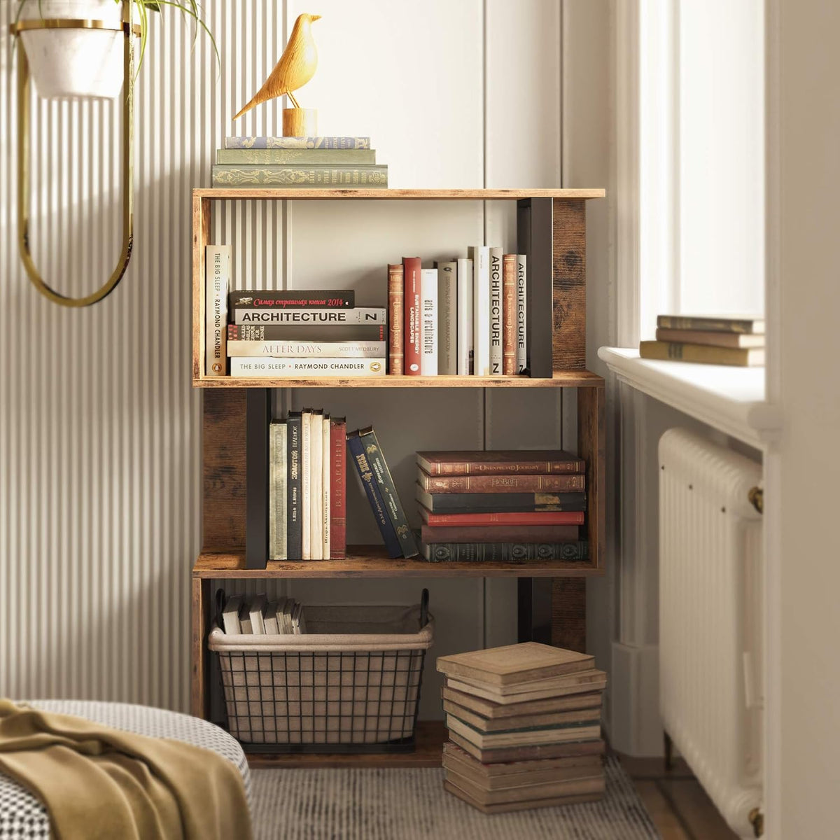3 Tier S-Shaped Bookshelf W213
