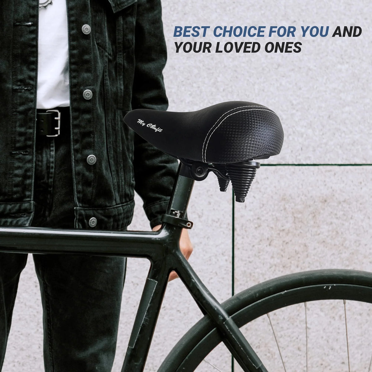 Oversized Extra Wide Bike Seat with Foam Padding V40478