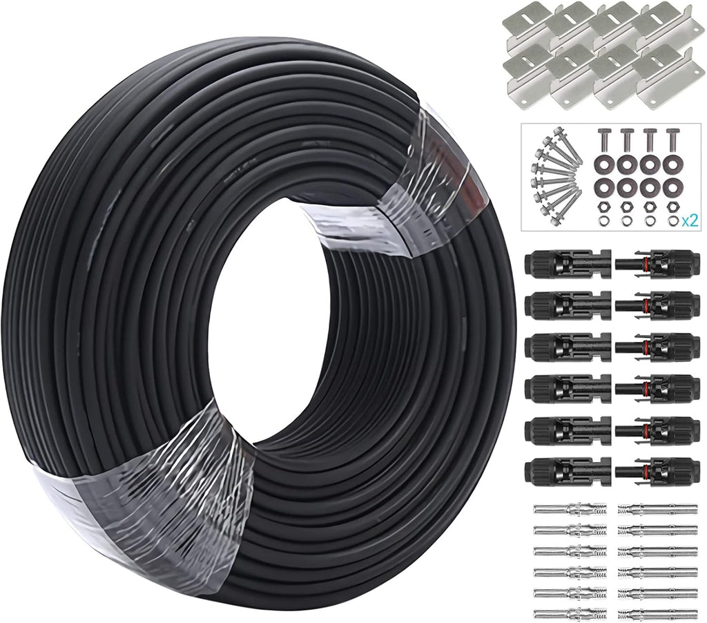 10 AWG 50 Feet Solar Extension Cable with Female and Male Connector T210171