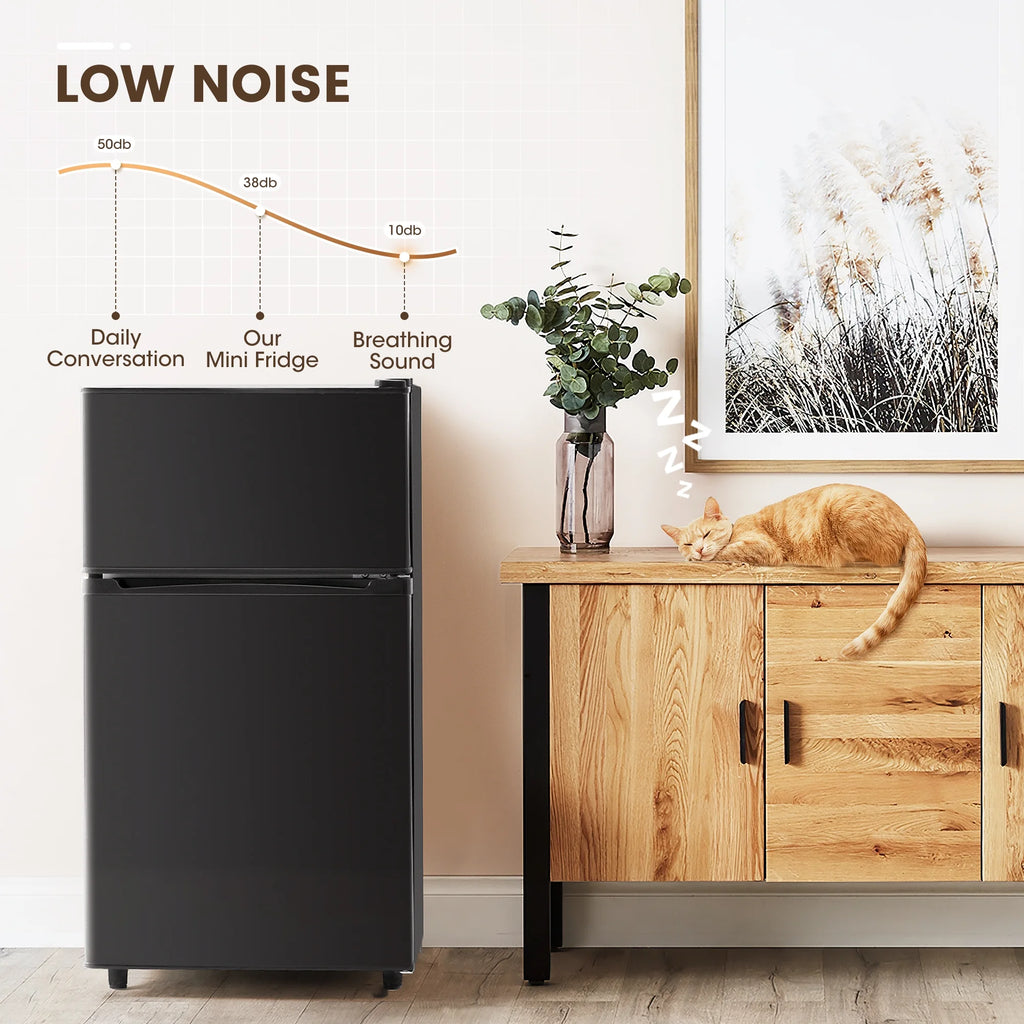 Black 3.5 Cu.Ft Mini Fridge with Freezer J29137