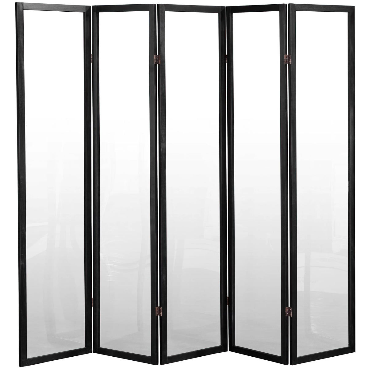 6 ft. Tall Black 5 Panel Screen D677661