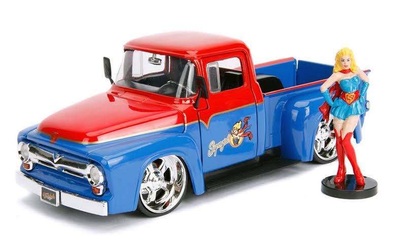 Die Cast Supergirl & 1956 Ford F-100 Pickup K57401